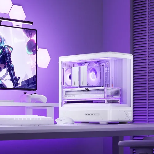 Case JONSBO M-ATX D200 White – GPU 410mm| AIO 240mm| M-ATX